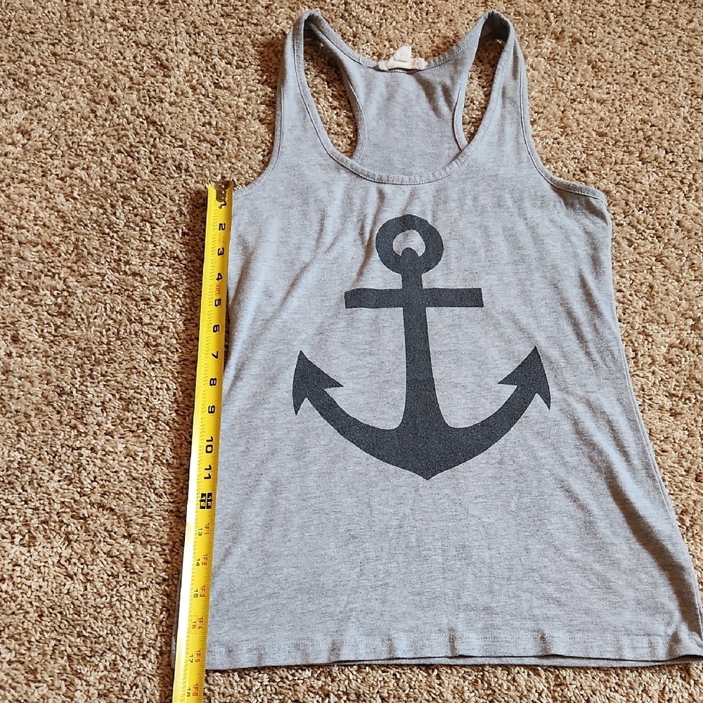Light Gray Anchor Racerback Tank - Picture 5 of 7
